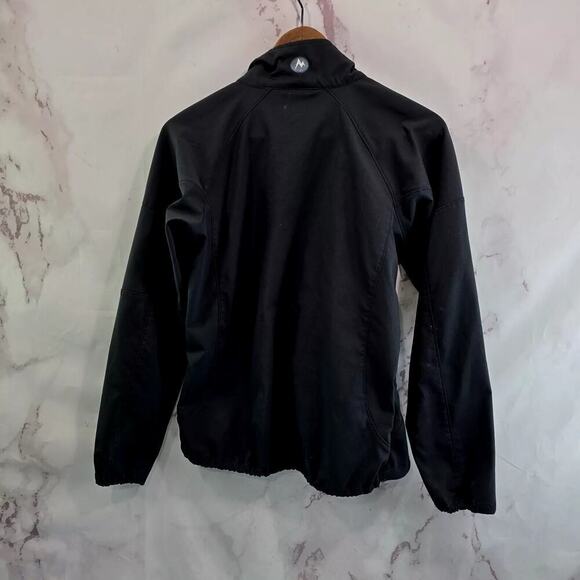 Marmot Jacket Womens Small Black Fleece Lined Full Zip Stretch Hoodless - Picture 5 of 14